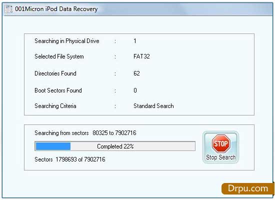 001Micron iPod Data Recovery screen shot