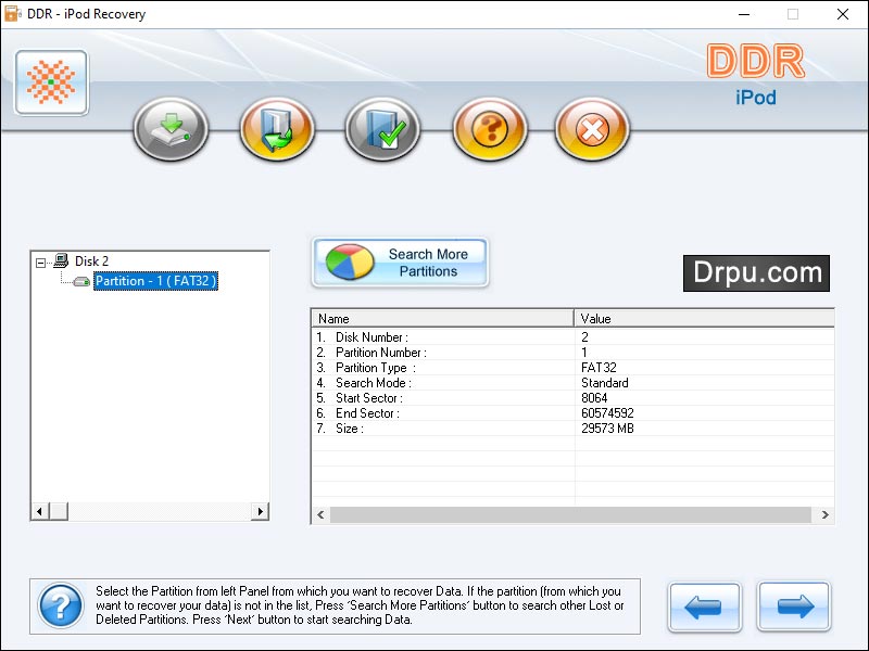 Screenshot of 001Micron iPod Data Recovery 4.8.3.1