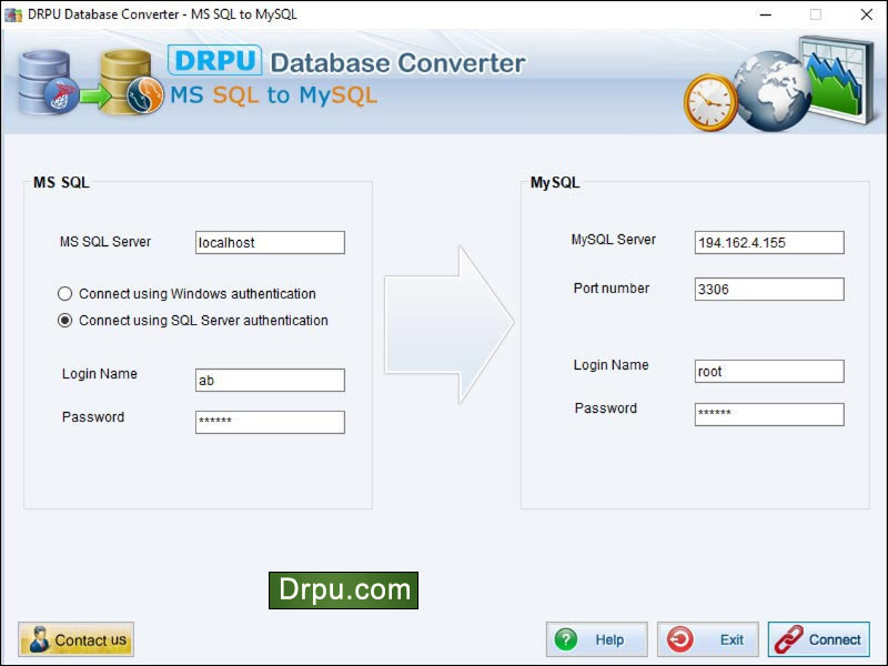 Screenshot of MSSQL to MySQL Database Migration 4.8.3.1