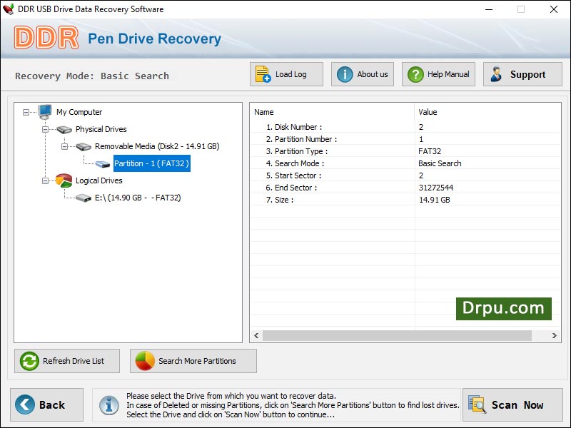 001Micron USB Drive Files Recovery screen shot