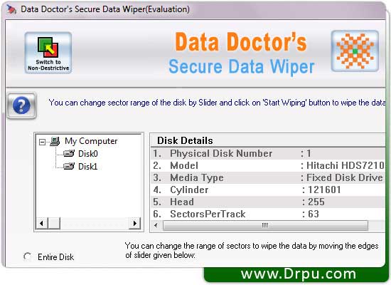 Disk Wiping Software screen shot