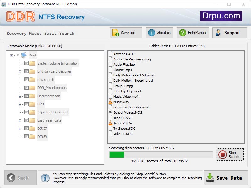 Screenshot of Ntfs Partition Data Restore