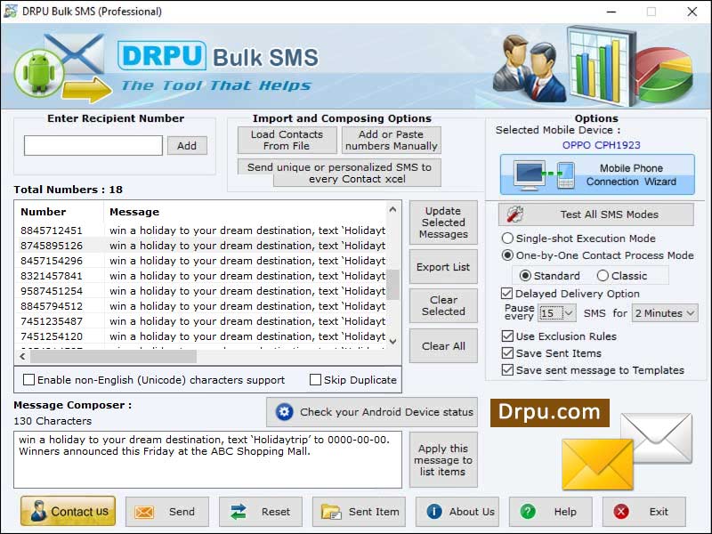 Screenshot of Bulk SMS Software for GSM Mobile Phone 8.2.1.0