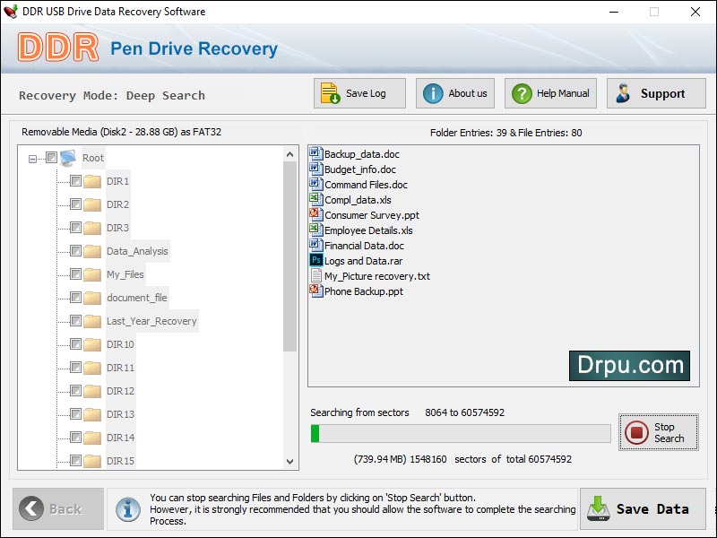 Data Restore Software for USB Drive screenshot