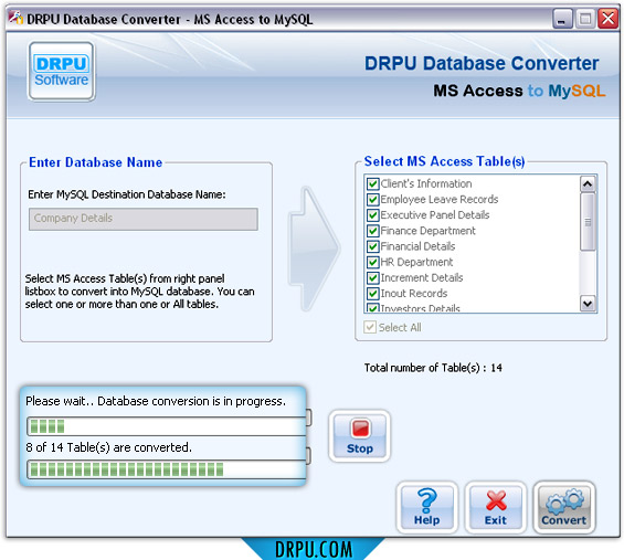 MS Access to MySQL database converter