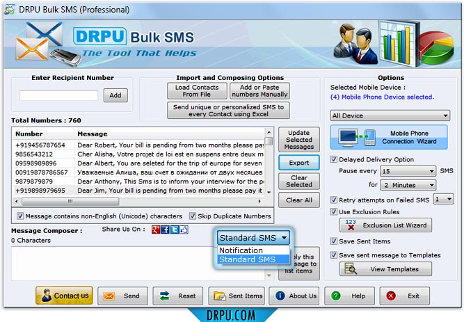 Bulk SMS software professional