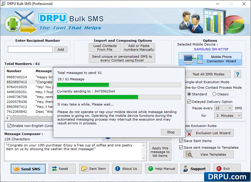 Bulk SMS Software Professional