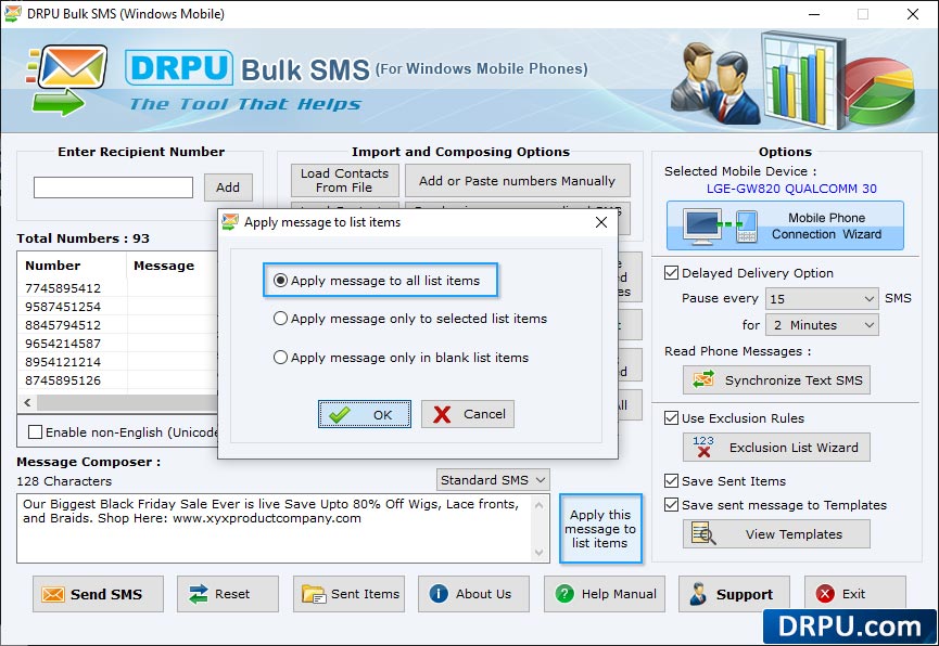 Import and composing options