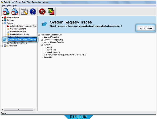 Data wiping software