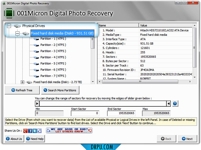Digital pictures restore software