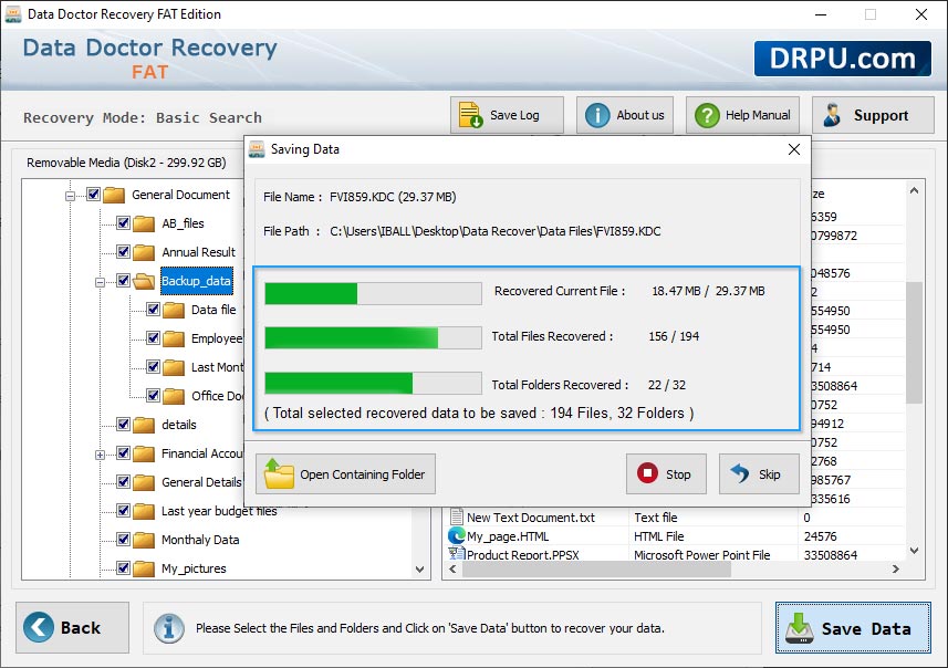 Data Restore Software for FAT File System