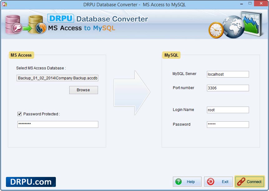 MS Access to MySQL Database Converter Screenshots