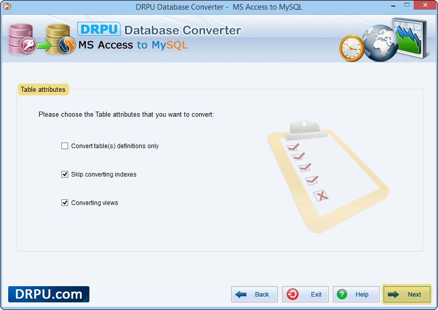 MS Access to MySQL Database Converter Screenshots