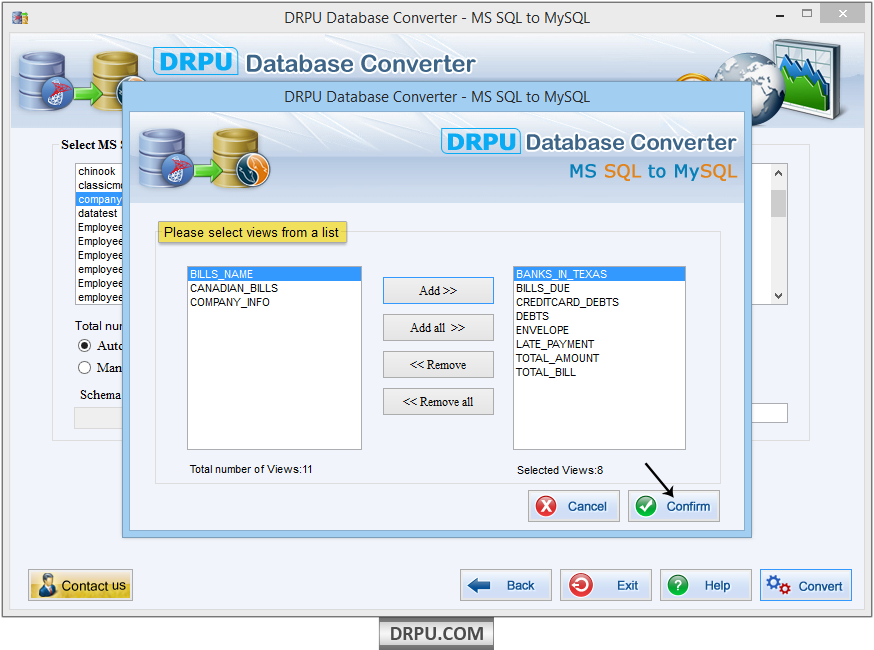 MS SQL to MySQL database converter