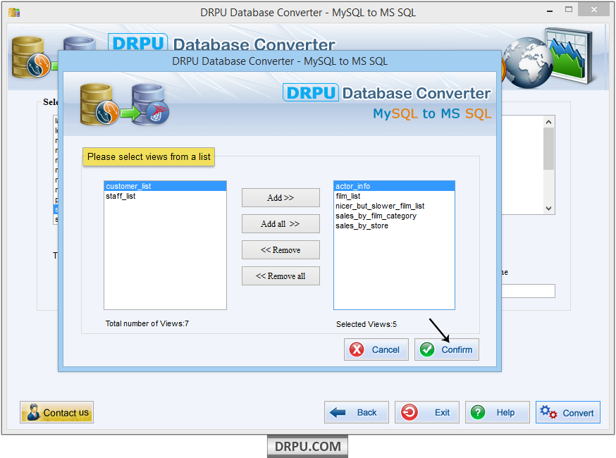 MySQL to MS SQL database converter