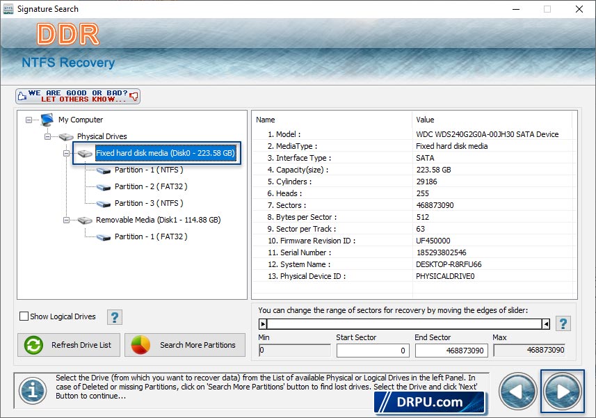 Data Restore Software for NTFS File System