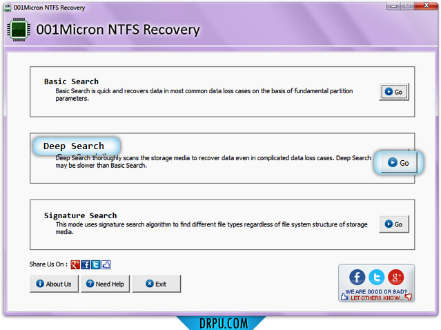 Data Restore Software for NTFS File System