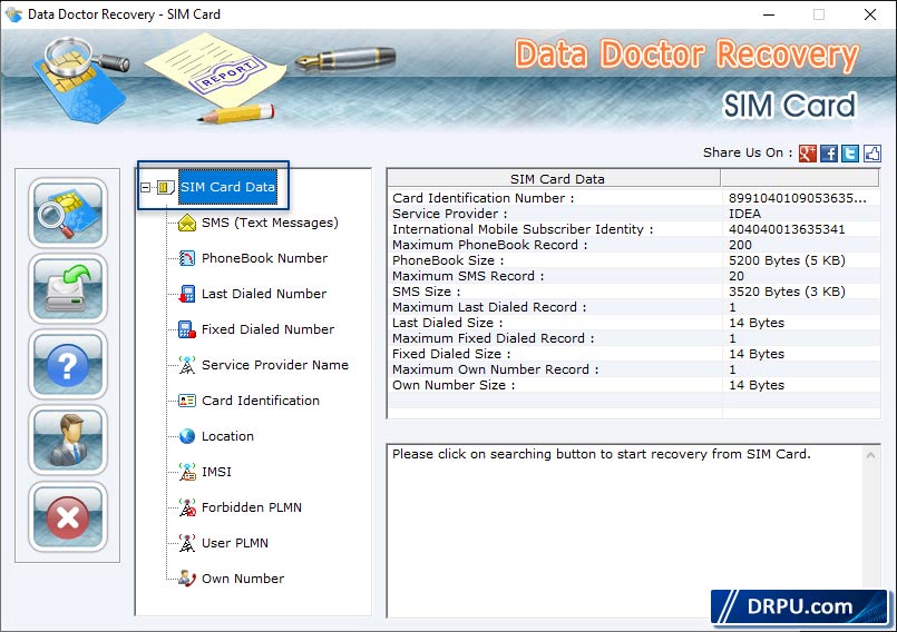 Data Restore Software for Sim card