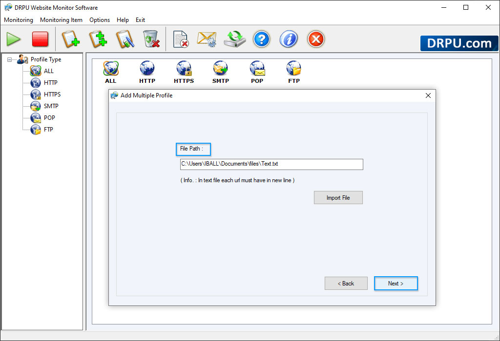 Website monitoring tool