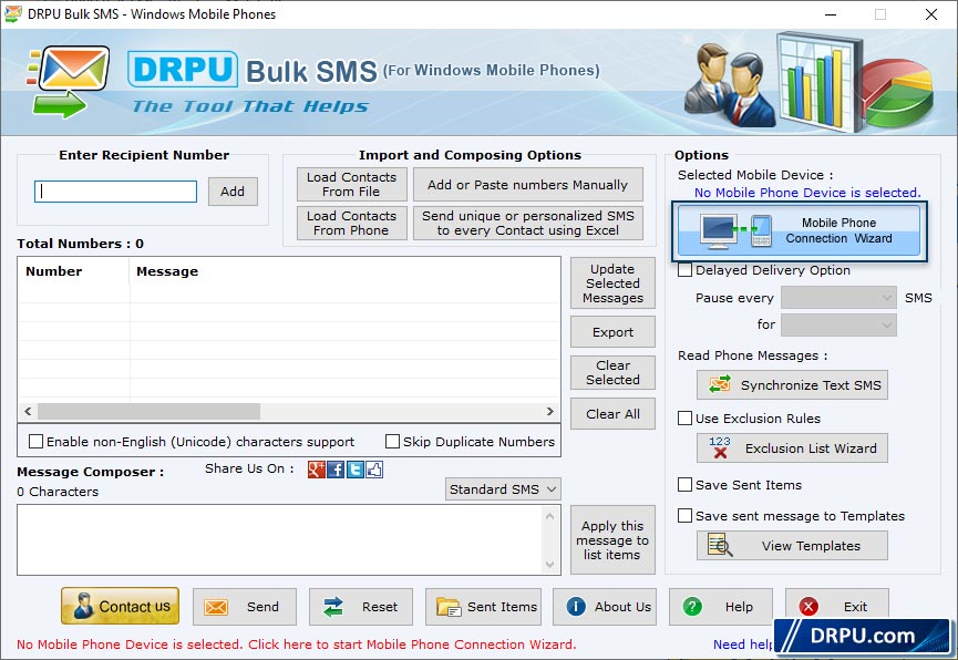 Bulk SMS Software for Windows Phone